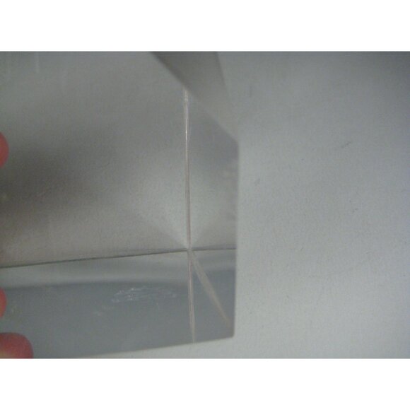 Vintage Cube Lighthouse Dekel Vintage 1978 Clear Acrylic Sculpture Paperweight - Picture 9 of 16